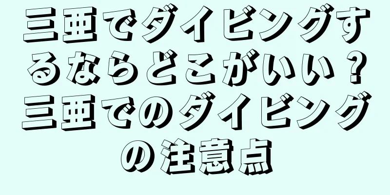 三亜でダイビングするならどこがいい？三亜でのダイビングの注意点
