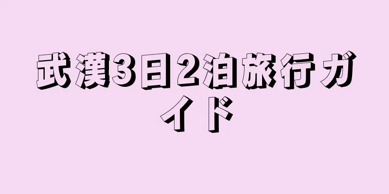 武漢3日2泊旅行ガイド