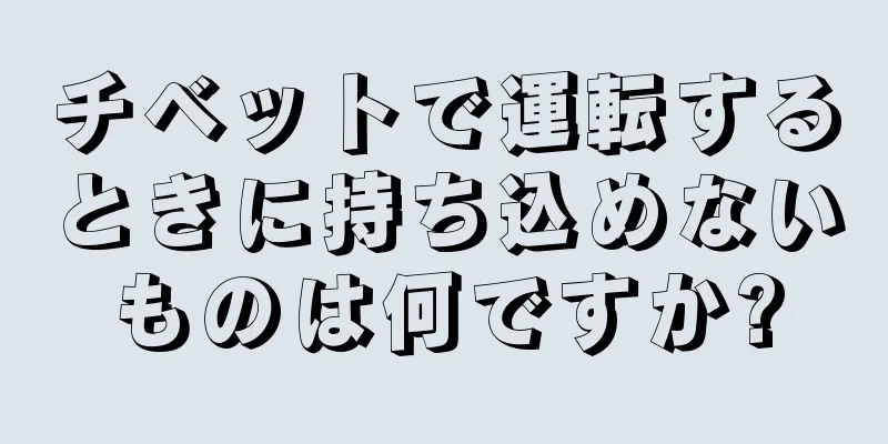 チベットで運転するときに持ち込めないものは何ですか?