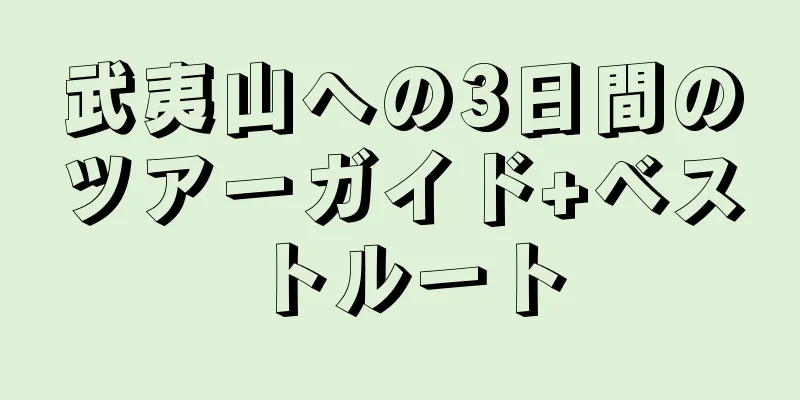 武夷山への3日間のツアーガイド+ベストルート
