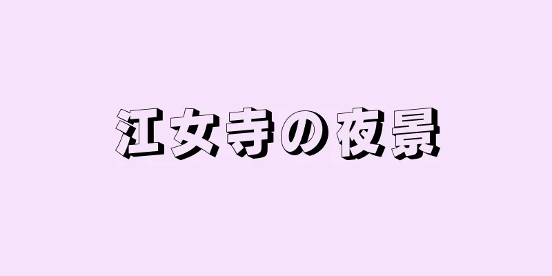 江女寺の夜景