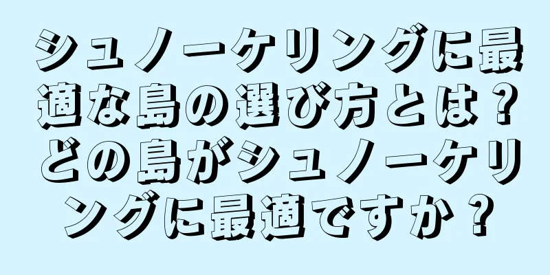 シュノーケリングに最適な島の選び方とは？どの島がシュノーケリングに最適ですか？