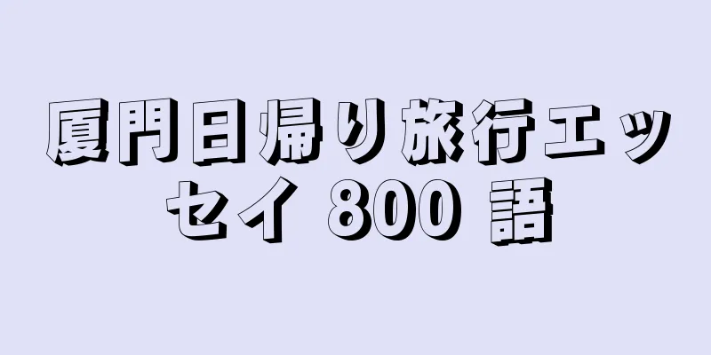 厦門日帰り旅行エッセイ 800 語