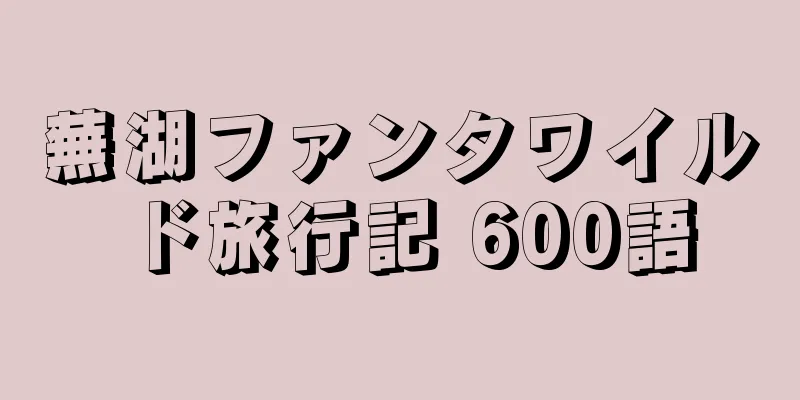 蕪湖ファンタワイルド旅行記 600語