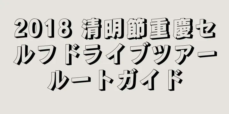 2018 清明節重慶セルフドライブツアールートガイド
