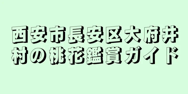 西安市長安区大府井村の桃花鑑賞ガイド
