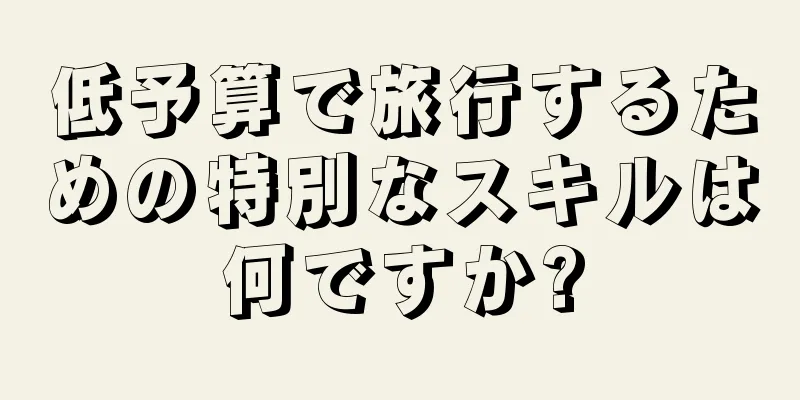 低予算で旅行するための特別なスキルは何ですか?