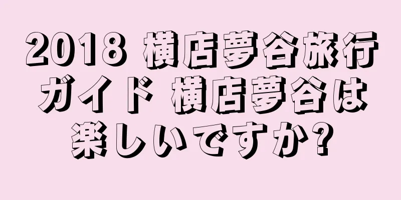 2018 横店夢谷旅行ガイド 横店夢谷は楽しいですか?