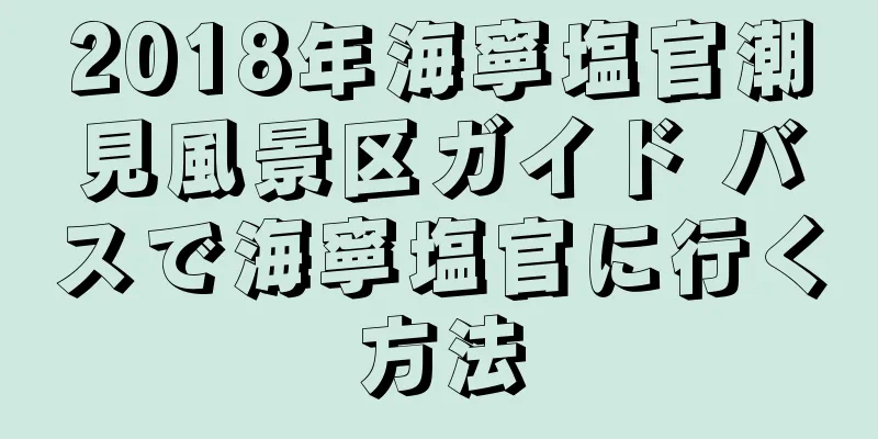 2018年海寧塩官潮見風景区ガイド バスで海寧塩官に行く方法