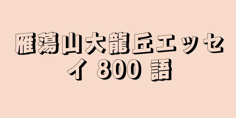 雁蕩山大龍丘エッセイ 800 語