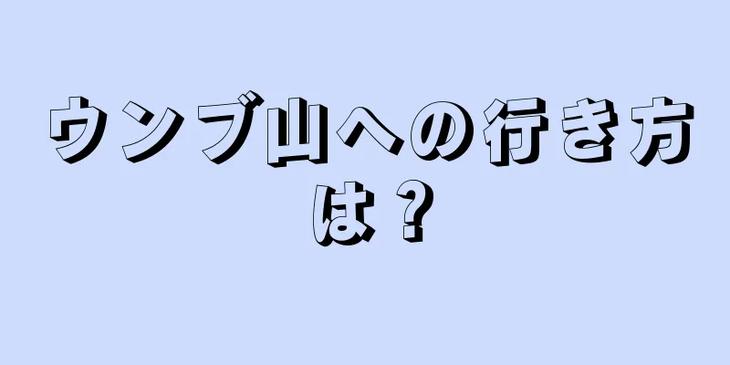 ウンブ山への行き方は？
