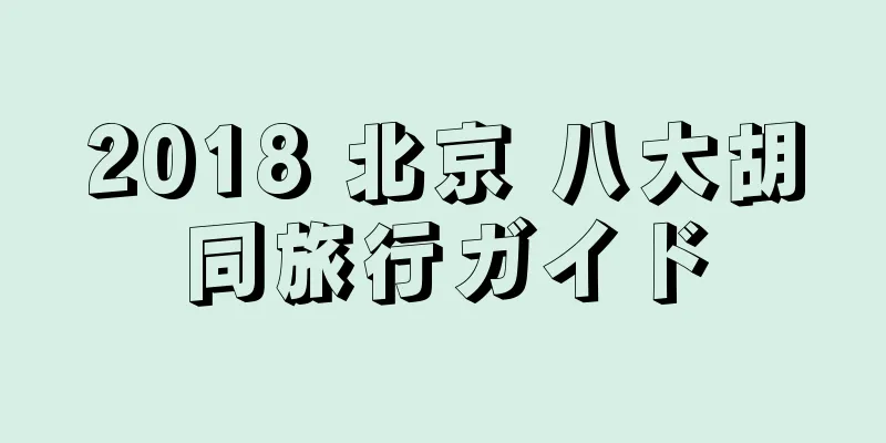 2018 北京 八大胡同旅行ガイド