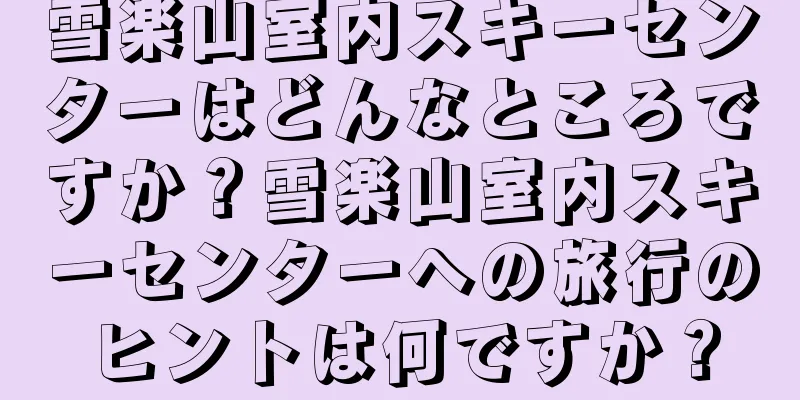 雪楽山室内スキーセンターはどんなところですか？雪楽山室内スキーセンターへの旅行のヒントは何ですか？