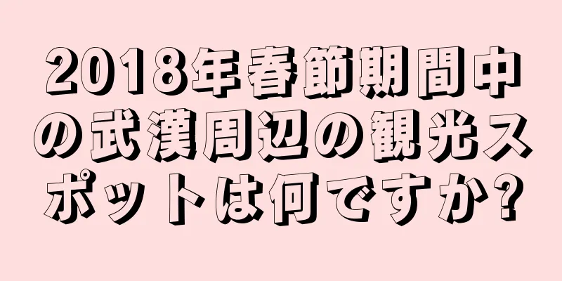 2018年春節期間中の武漢周辺の観光スポットは何ですか?