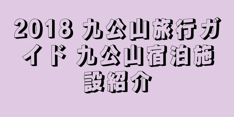 2018 九公山旅行ガイド 九公山宿泊施設紹介