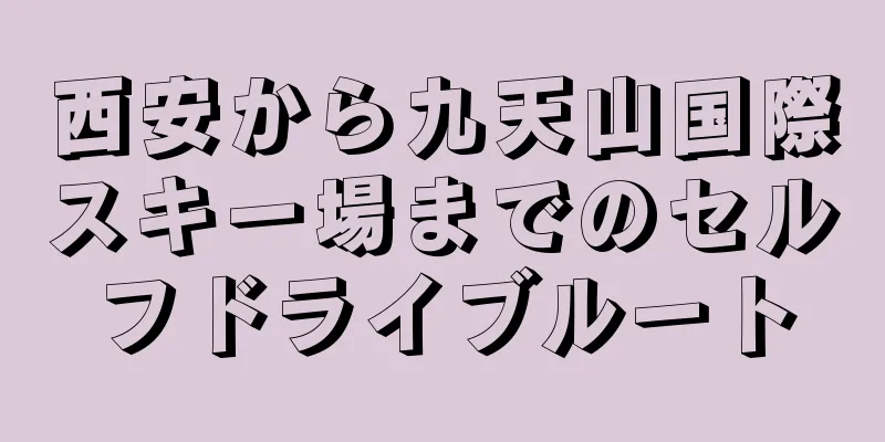 西安から九天山国際スキー場までのセルフドライブルート