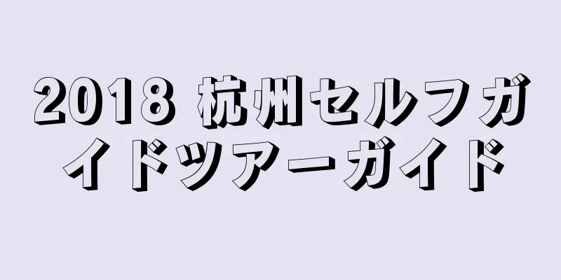 2018 杭州セルフガイドツアーガイド