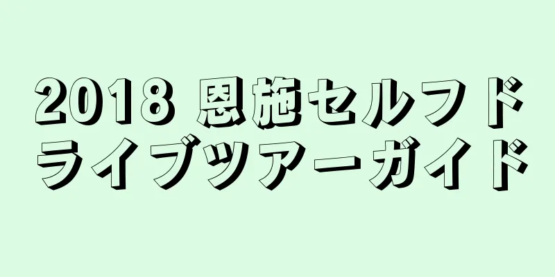 2018 恩施セルフドライブツアーガイド