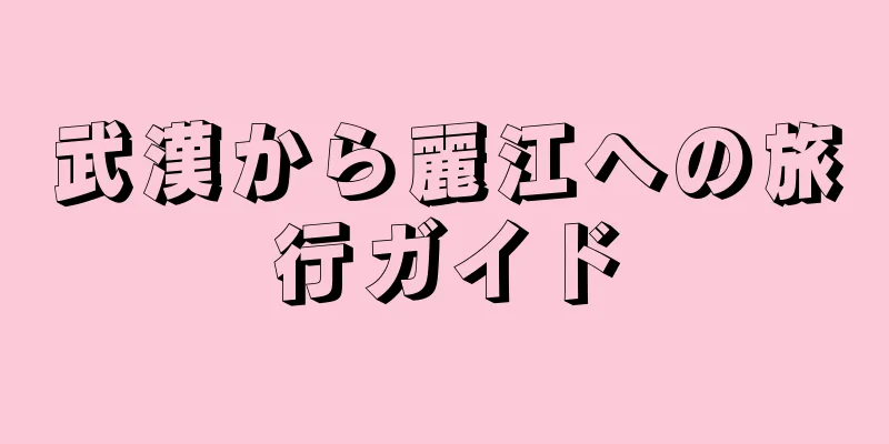 武漢から麗江への旅行ガイド
