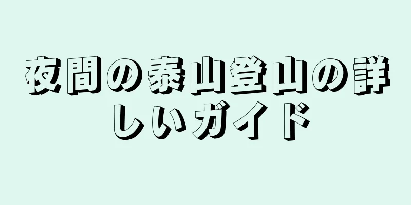 夜間の泰山登山の詳しいガイド