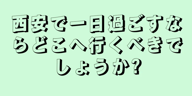 西安で一日過ごすならどこへ行くべきでしょうか?