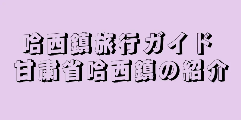 哈西鎮旅行ガイド 甘粛省哈西鎮の紹介