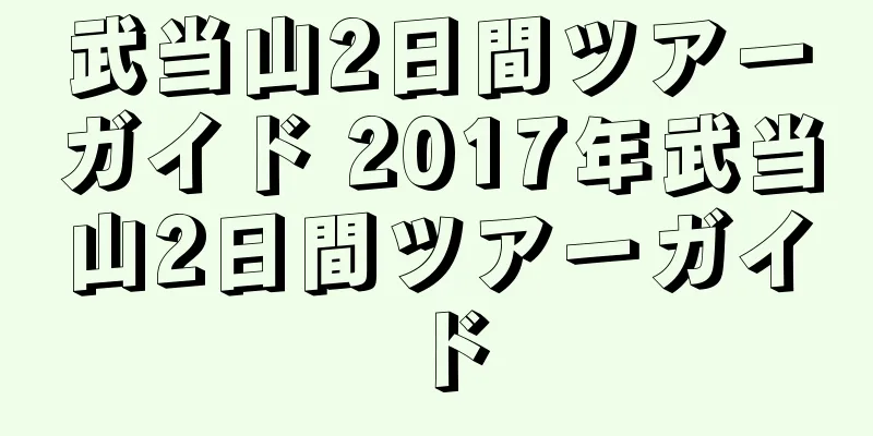 武当山2日間ツアーガイド 2017年武当山2日間ツアーガイド