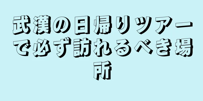 武漢の日帰りツアーで必ず訪れるべき場所