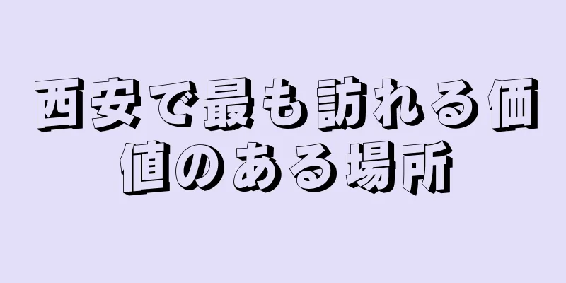 西安で最も訪れる価値のある場所