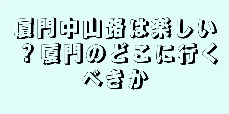 厦門中山路は楽しい？厦門のどこに行くべきか