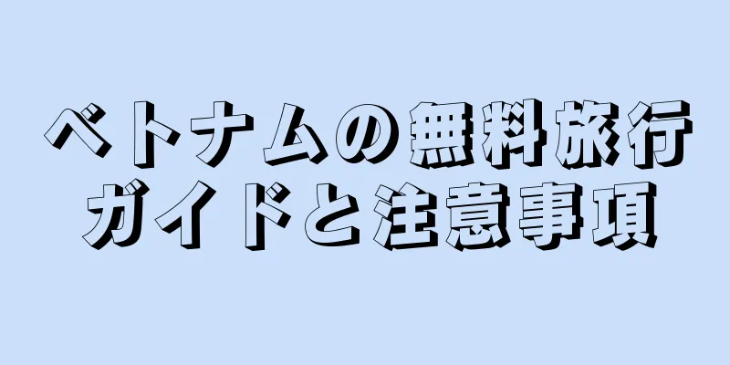ベトナムの無料旅行ガイドと注意事項