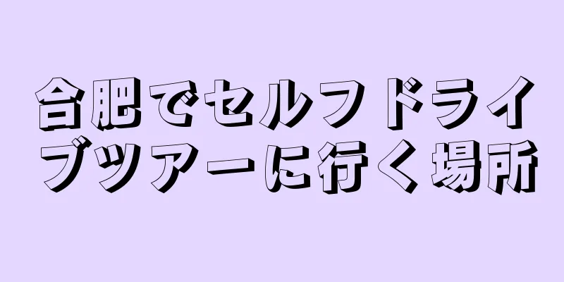 合肥でセルフドライブツアーに行く場所