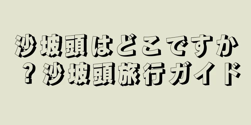 沙坡頭はどこですか？沙坡頭旅行ガイド
