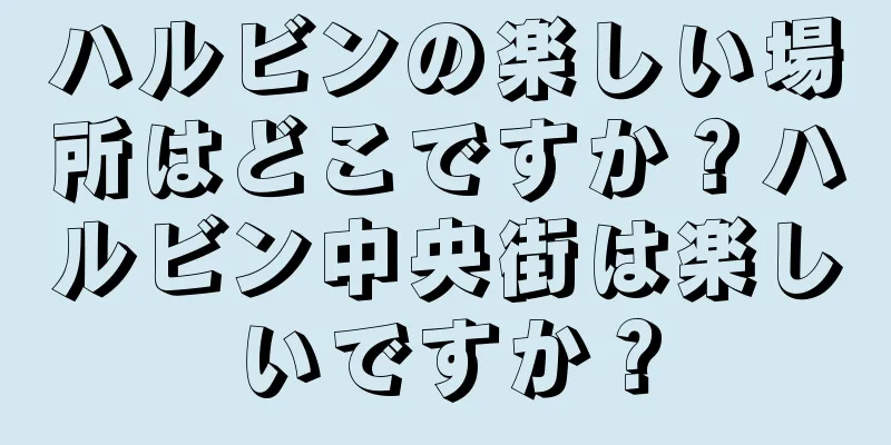 ハルビンの楽しい場所はどこですか？ハルビン中央街は楽しいですか？