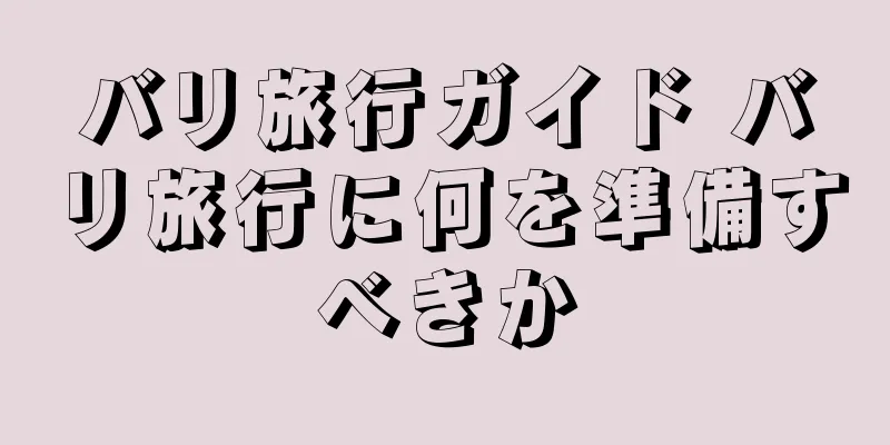 バリ旅行ガイド バリ旅行に何を準備すべきか
