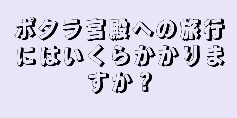 ポタラ宮殿への旅行にはいくらかかりますか？