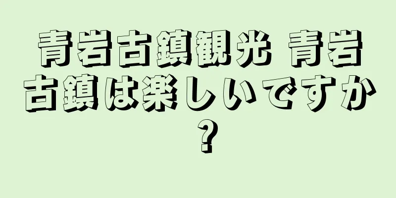 青岩古鎮観光 青岩古鎮は楽しいですか？