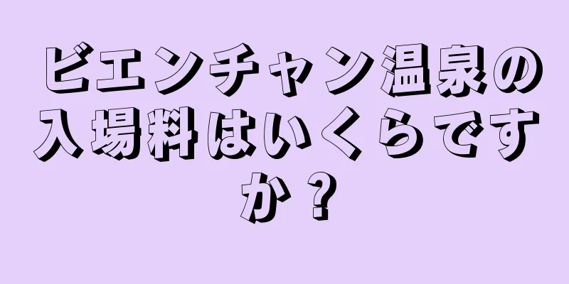 ビエンチャン温泉の入場料はいくらですか？