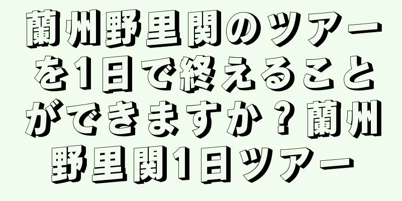 蘭州野里関のツアーを1日で終えることができますか？蘭州野里関1日ツアー