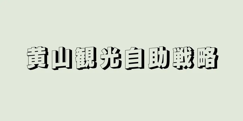 黄山観光自助戦略