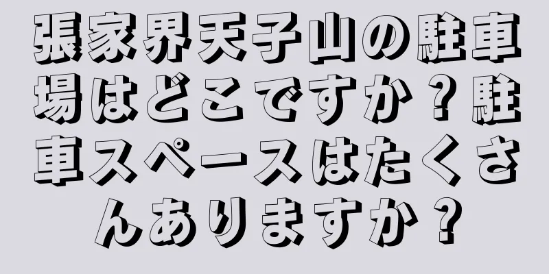 張家界天子山の駐車場はどこですか？駐車スペースはたくさんありますか？