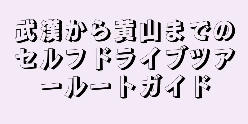 武漢から黄山までのセルフドライブツアールートガイド