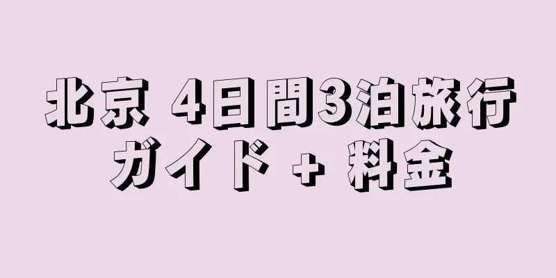 北京 4日間3泊旅行ガイド + 料金