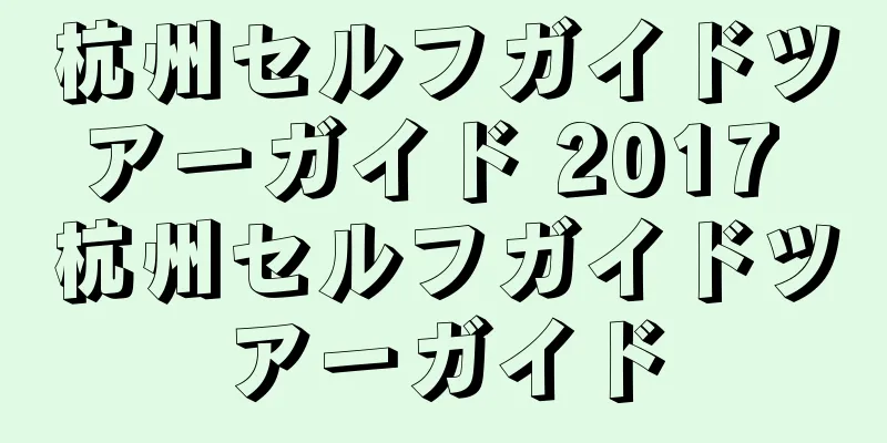 杭州セルフガイドツアーガイド 2017 杭州セルフガイドツアーガイド