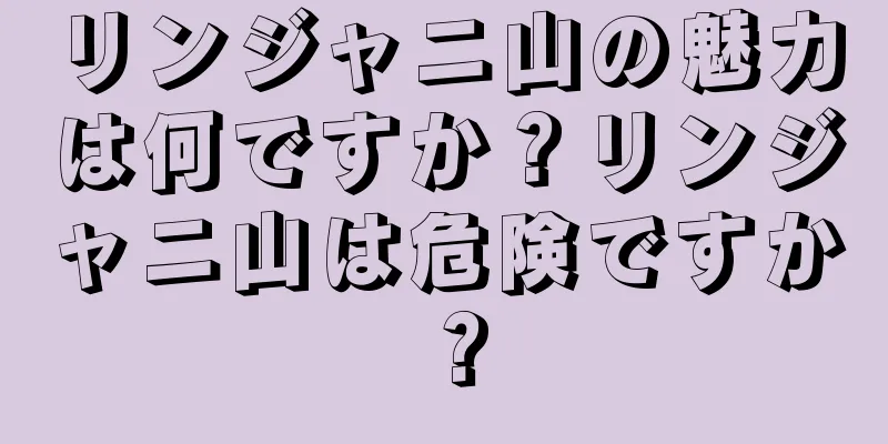 リンジャニ山の魅力は何ですか？リンジャニ山は危険ですか？
