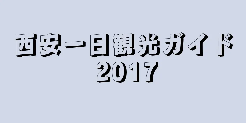 西安一日観光ガイド 2017