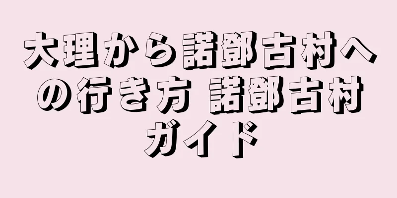 大理から諾鄧古村への行き方 諾鄧古村ガイド