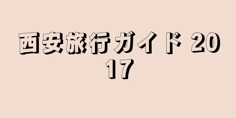 西安旅行ガイド 2017