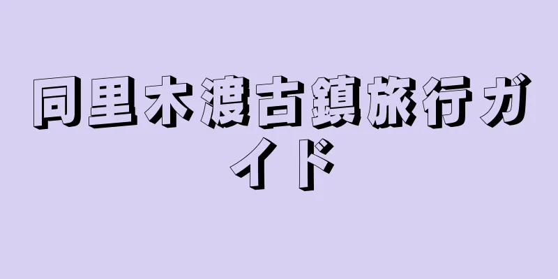 同里木渡古鎮旅行ガイド