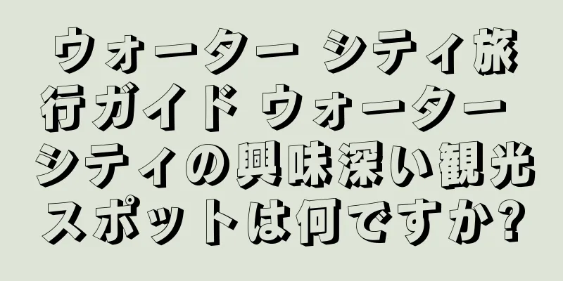 ウォーター シティ旅行ガイド ウォーター シティの興味深い観光スポットは何ですか?